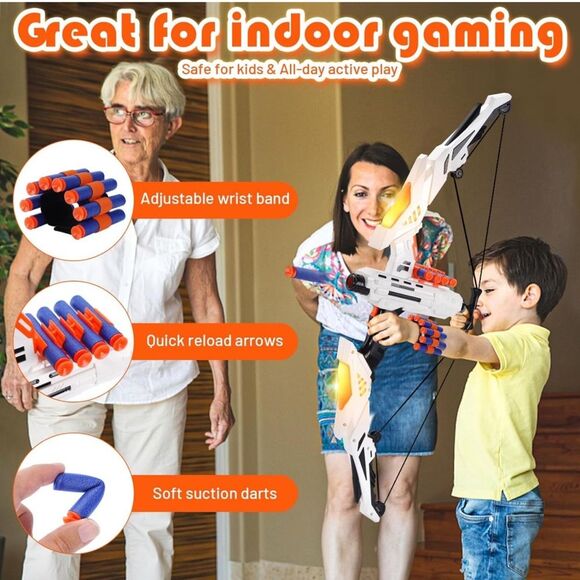 Bow Arrow Set  Kids Toys Archery Set Standing Target Game Toys Boys & Girls OW - Picture 4 of 9